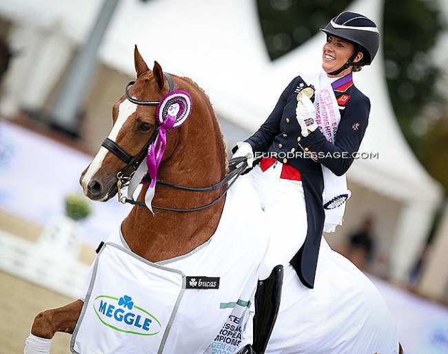 Charlotte Dujardin and Gio at the 2021 European Dressage Championships :: Photo © Astrid Appels