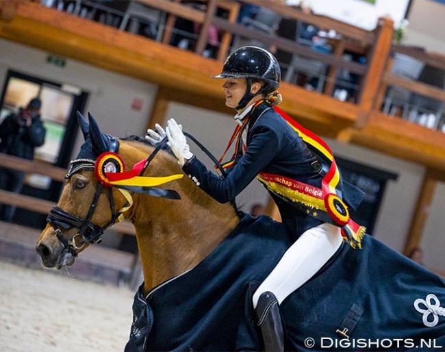 Liezel Everars and FS Capelli De Niro are the 2021 Belgian Pony Champions :: Photo © Leanjo de Koster