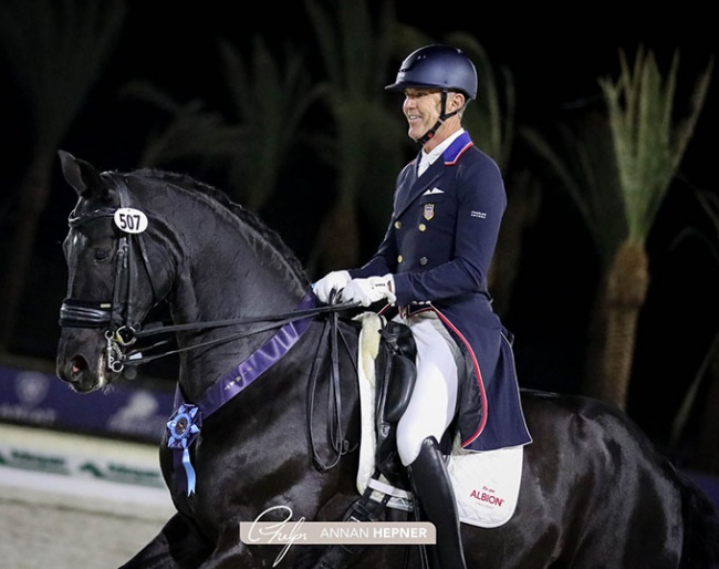 Guenter Seidel and Equirelle at the 2021 CDI-W Thermal :: Photo © Annan Hepnes