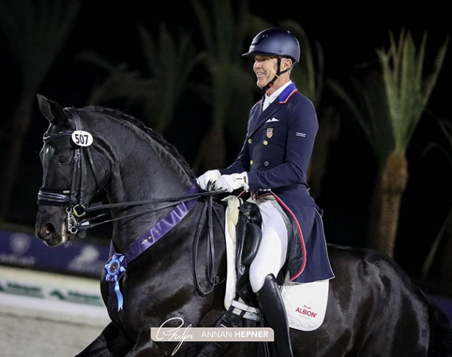 Guenter Seidel and Equirelle at the 2021 CDI-W Thermal :: Photo © Annan Hepnes
