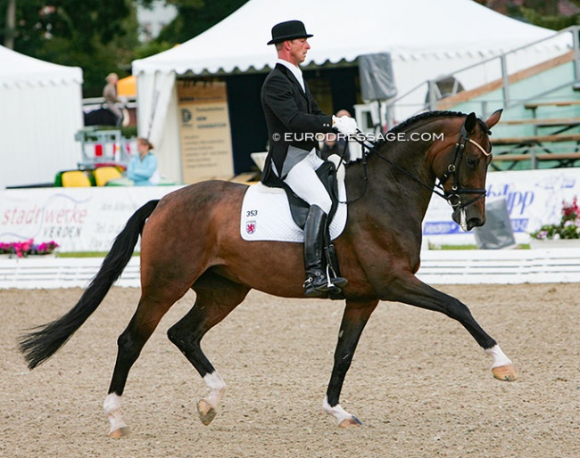 Schulz and Everything is Possible, which he competed at the 2006 and 2007 World Young Horse Championships :: Photo © Astrid Appels