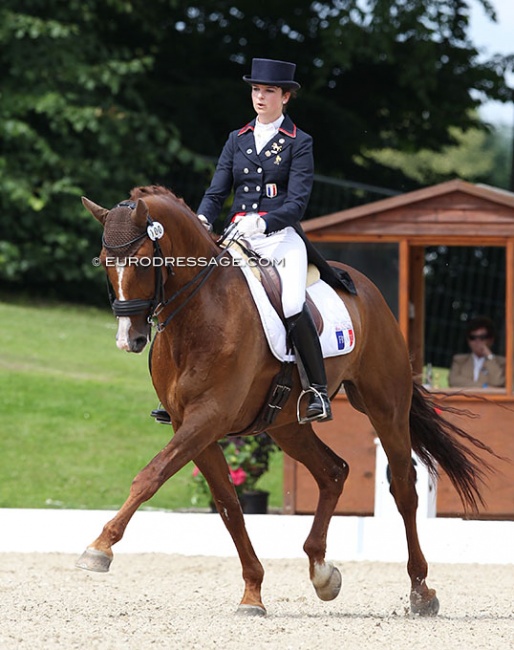 Helene Le Gallais and Unique at the 2011 European Junior Riders Championships in Broholm :: Photo © Astrid Appels