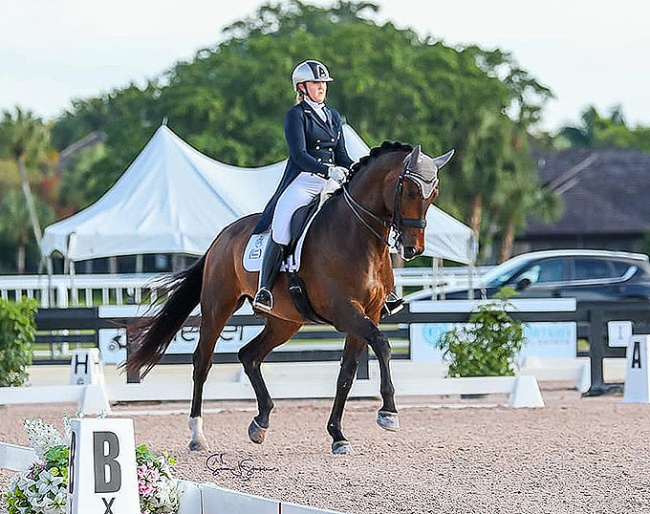 Lauren Asher and Vincent Maranello at the 2017 Global Dressage Festival :: Photo © Sue Stickle