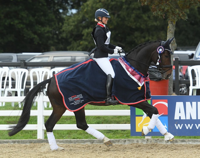 Hannah Biggs and Freeman won the 2019 British Young Horse Championships :: Photo © Kevin Sparrow