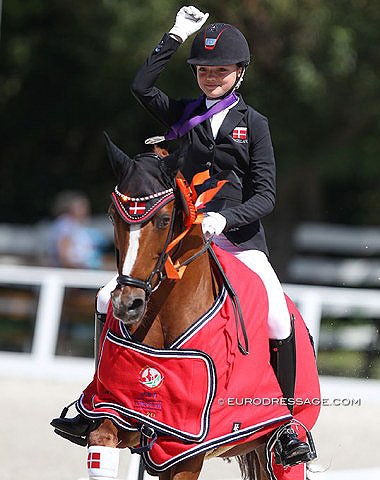 Sophia Obel Jorgensen and Adriano B at the 2020 European Pony Championships :: Photo © Astrid Appels