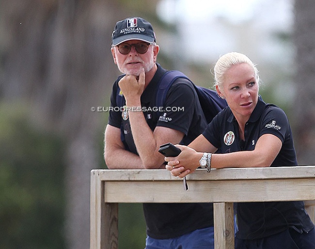 Kjell Myhre and Siril Helljesen at the 2021 European Junior and Young Riders Championships in Oliva Nova, Spain :: Photo © Astrid Appels