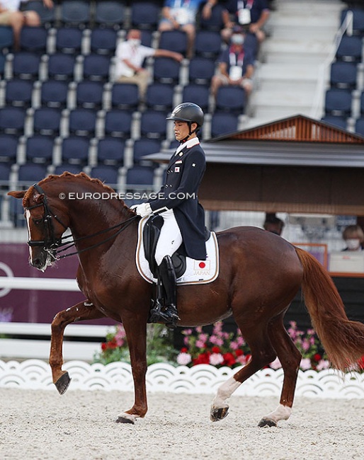 Kazuki Sado on Ludwig der Sonnenkonig at the 2021 Olympic Games :: Photo © Astrid Appels