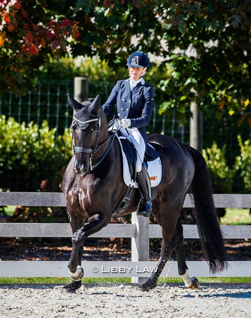 Vanessa Way and San Andreas competing at the 2021 CDN Dressage by the Lake :: Photo © Libby Law