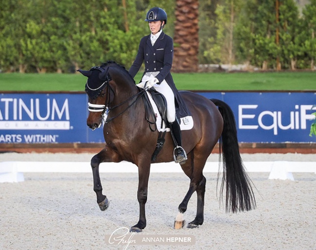 Carly Taylor-Smith and Rosalut at the 2021 CDI-W Thermal :: Photo © Annan Hepner