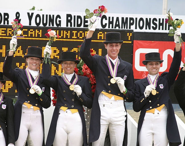 The Young Riders gold medal winning team of Region 7 at the 2008 North American Junior/Young Riders Championships