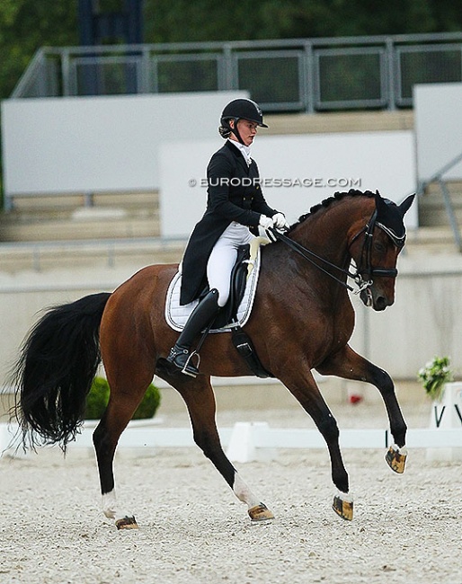 Trine Mittag Jensen and Gammelenggards Easy at the 2018 CDI Aachen Dressage Days :: Photo © Astrid Appels