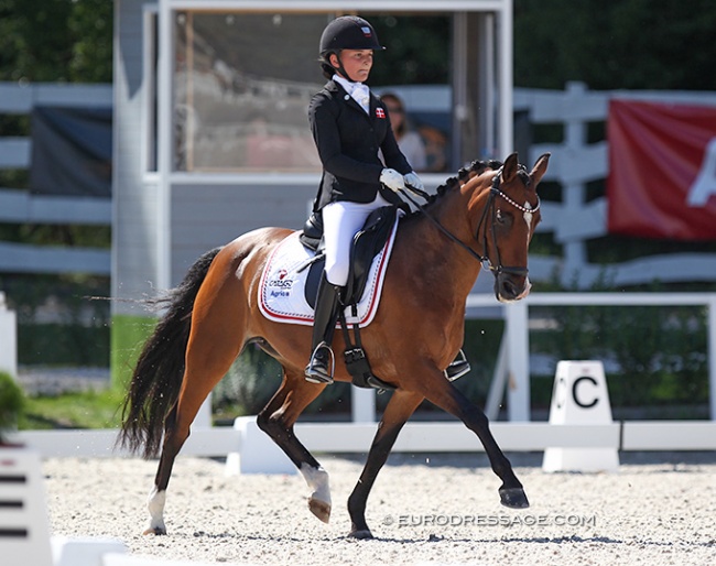 Josephine Gert Nielsen and Dot Com at the 2020 European Pony Championships in Budapest :: Photo © Astrid Appels