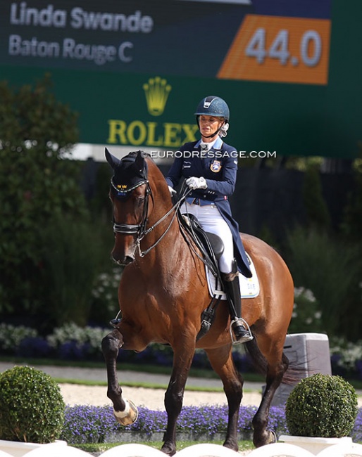 Swedish team newcomer Linda Swande and Baton Rouge C at the 2021 CDIO Aachen :: Photo © Astrid Appels