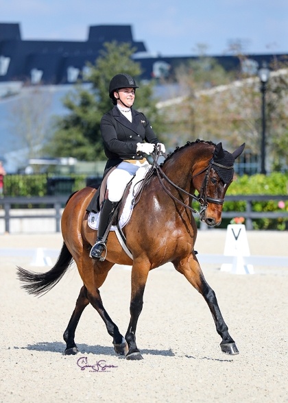 Chloe Fullar and 21-year old Farley at the 2021 CDI-W Ocala :: Photo © Sue Stickle