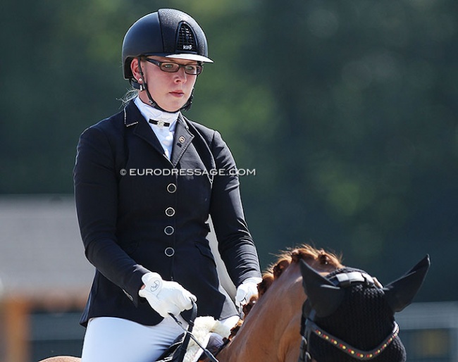 Sabrina Gessmann at the 2018 World Young Horse Championships in Ermelo :: Photo © Astrid Appels