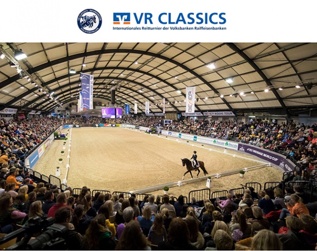 Overview of the arena in Neumunster packed with spectators