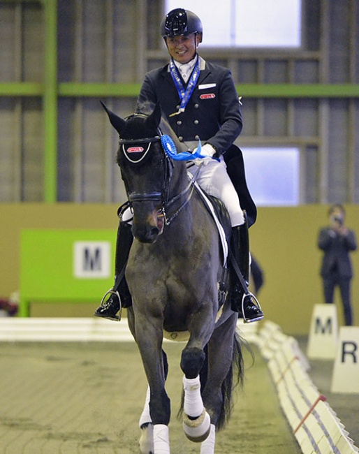 Kiichi Harada and Fairytale S win the 2021 Japanese Grand Prix Championships :: Photo © Japan Equestrian Federation