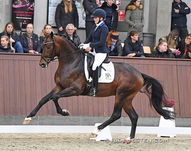 Nanna Skodborg Merrald and Blue Hors Monte Carlo at the 2021 Danish Young Horse Championships :: Photo © Ridehesten