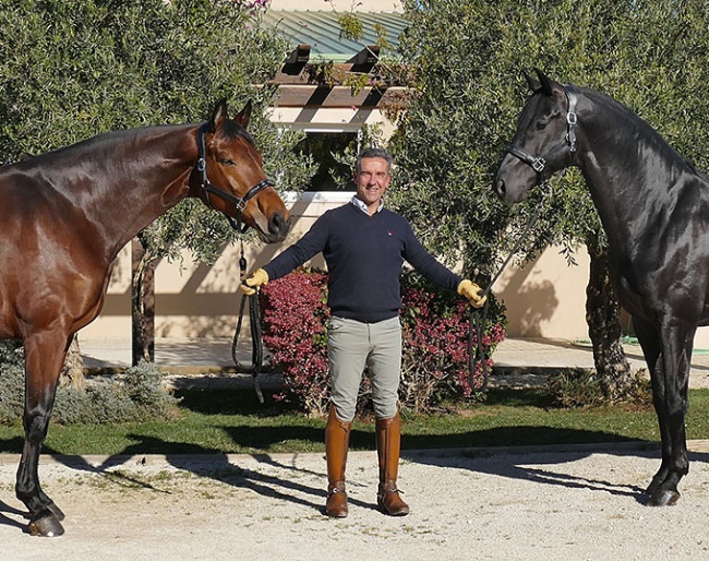 Daniel Pinto with Fiamma and Ecuador di Fonte Abeti at his yard in Arruda dos Vinhos in Portugal