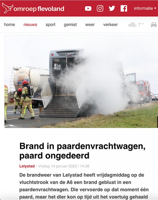 Jessica Poelman's lorry in Lelystad :: Photo © Omroep Flevoland