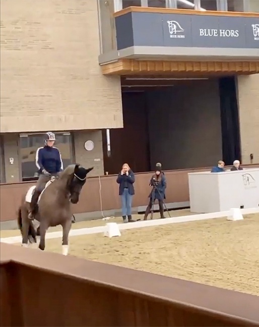 Susanne Baarup does a test practise squad training at Blue Hors on 10 January 2022