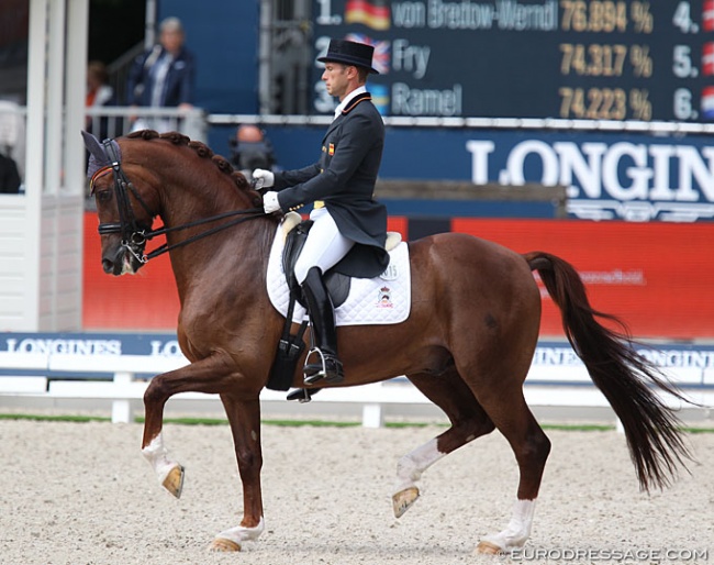 Borja Carrascosa and Ein Traum at the 2019 European Dressage Championships in Rotterdam :: Photo © Astrid Appels