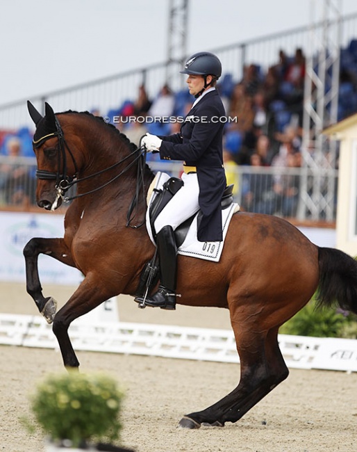 Finnish Henri Ruoste competing Kontestro DB at the 2021 European Dressage Championships in Hagen :: Photo © Astrid Appels