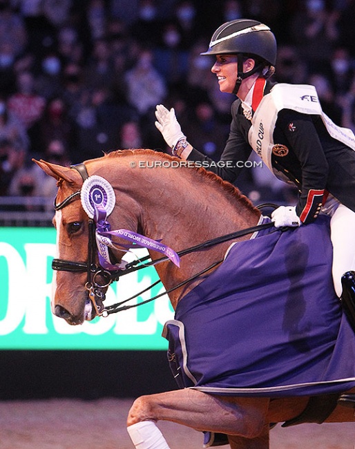 Charlotte Dujardin and Gio won the 2021 CDI-W London hosted at ExCel :: Photo © Astrid Appels