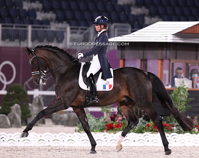 Morgan Barbançon and Sir Donnerhall II at the 2021 Olympics in Tokyo :: Photo © Astrid Appels