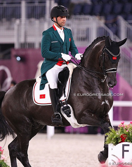 Yessin Rahmouni riding for Morocco at the 2021 Olympic Games in Tokyo :: Photo © Astrid Appels