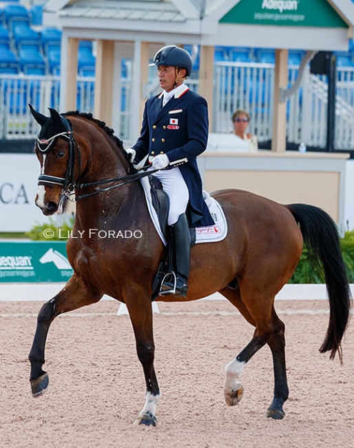 Kiichi Harada and Sir Galanto at the 2022 CDI Wellington :: Photo © Lily Forado