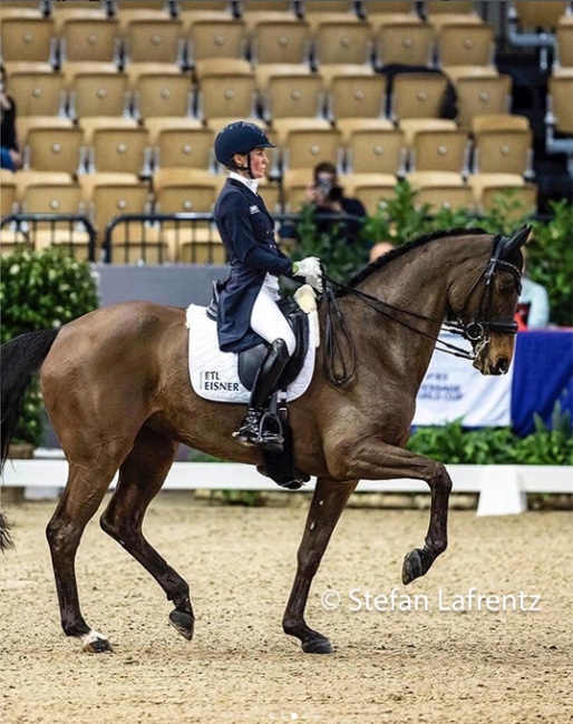 Helen Langehanenberg and Annabelle in the Grand Prix at the 2022 CDI-W Neumunster in February :: Photo © Stefan Lafrentz