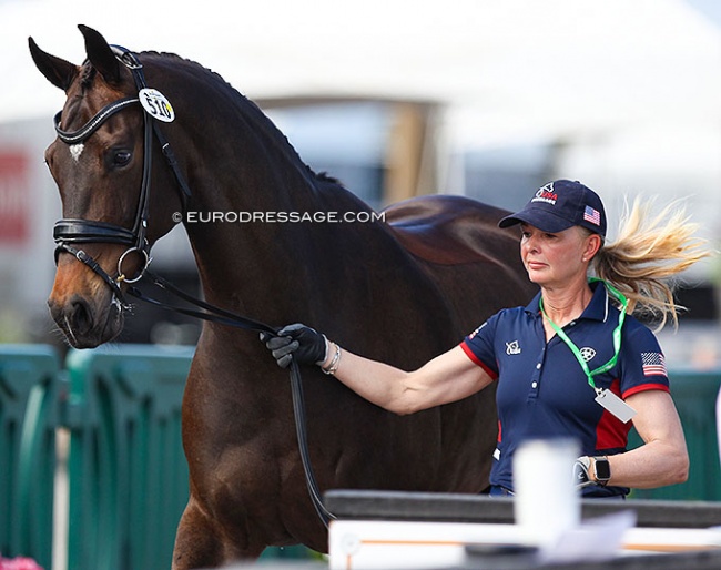 Katherine Bateson-Chandler trotting up Haute Couture at the 2022 Palm Beach Derby :: Photo © Astrid Appels