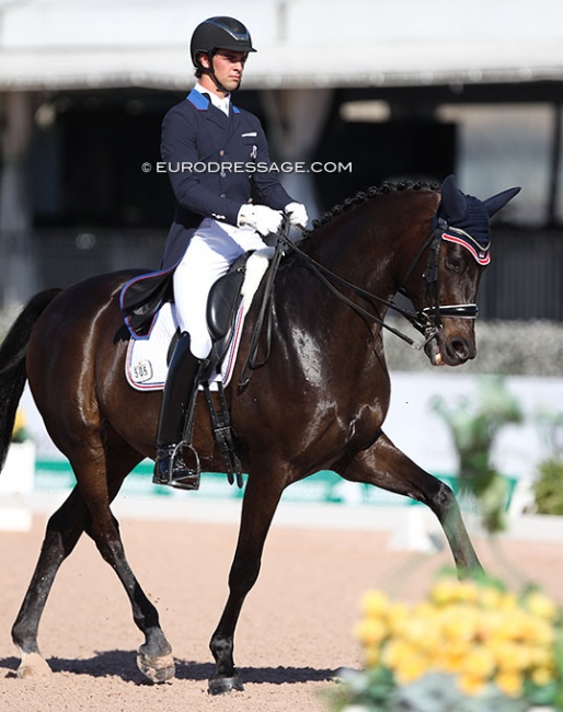 Christian Simonson and Zeaball Diawind at the 2022 Palm Beach Dressage Derby :: Photo © Astrid Appels