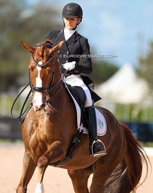 Bianca Berktold (Loxahatchee, Fla.) and her own Imperial, a 2013 Dutch Warmblood mare :: Photo © Astrid Appels