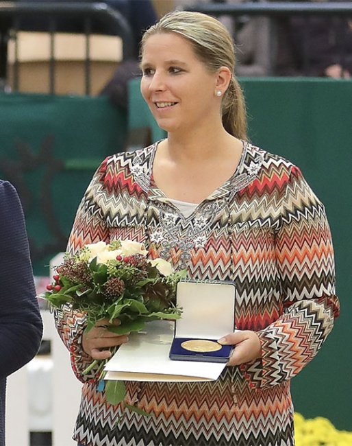 Silke Druckenmüller (née Fass) at the 2020 Trakehner Stallion Licensing :: Photo © Stephan Bischoff