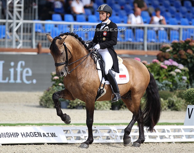 Katarzyna Milczarek and Guapo at the 2021 European Dressage Championships in Hagen :: Photo © Astrid Appels