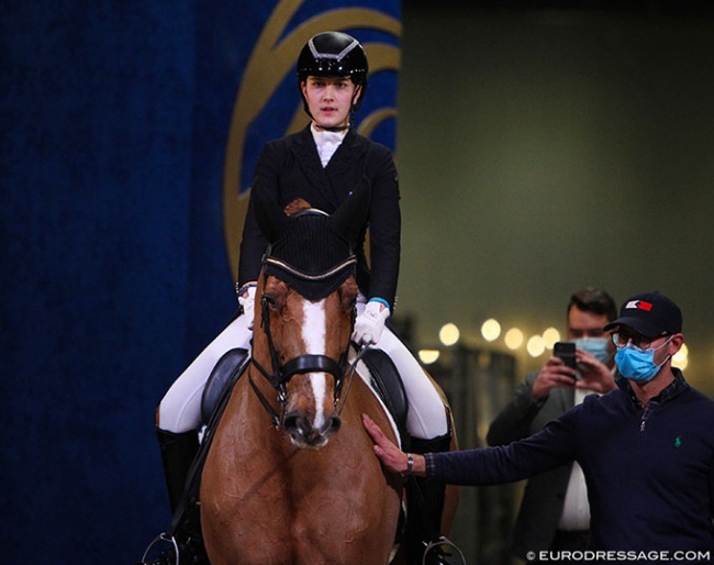 Theodora Livanos and Dono di Maggio at the 2021 CDI-W London International Horse Show :: Photo © Astrid Appels