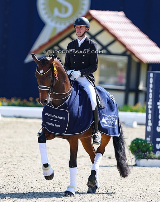 Sönke Rothenberger and Fendi win the warm-up test of the Louisdor Cup qualifier in Hagen :: Photo © Astrid Appels