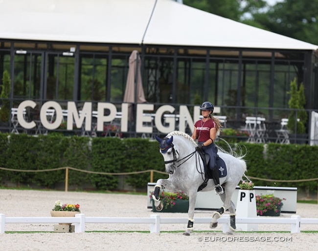 Teia Hernandez and Romero de Trujillo training in the new main stadium in Compiegne :: Photo © Astrid Appels