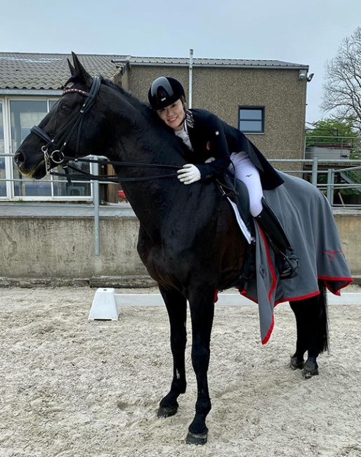 Akane Kuroki and Elastico at the Belgian based Japanese selection trial for the Asian Games :: Photo © Kuroki