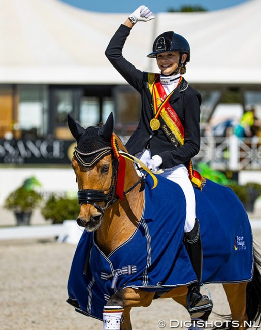 Liezel Everars and FS Capelli De Niro are the 2022 Belgian Pony Champions :: Photo © Digishots