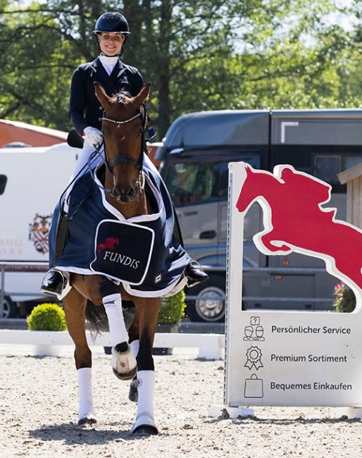 Juliane Brunkhorst and Aperol win the big tour at the 2022 CDI Redefin :: Photo © Stefan Lafrentz