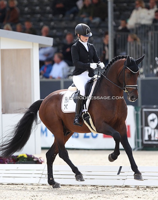 Lena Stegemann and Rod Laver at the 2021 World Young Horse Championships :: Photo © Astrid Appels