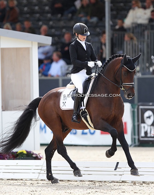Lena Stegemann and Rod Laver at the 2021 World Young Horse Championships :: Photo © Astrid Appels