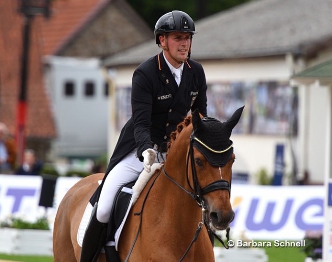 Frederic Wandres and Duke of Britain at the 2022 German Dressage Championships :: Photo © Barbara Schnell