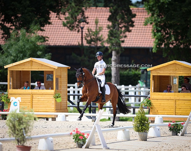Alexandre Cheret and Bamona in the young riders division at the 2022 CDI Jardy :: Photo © Astrid Appels