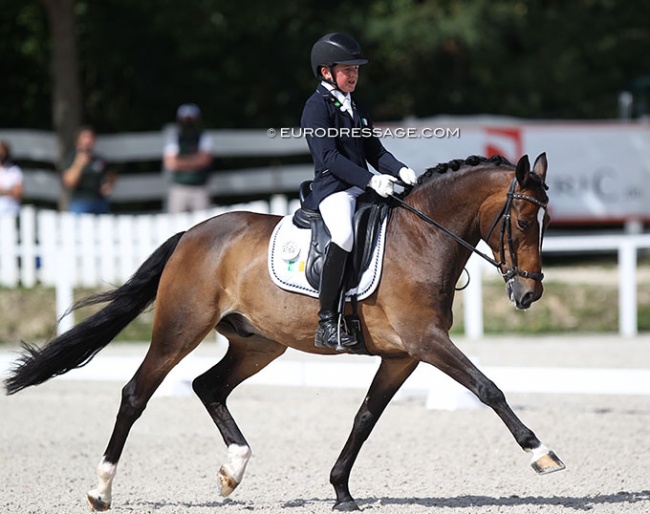 Oscar O’Connor with Top Hero at the 2020 European Pony Championships :: Photo © Astrid Appels