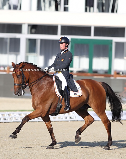 Adrian Roldán Narváez and Floyd at the 2021 European Under 25 Championships :: Photo © Astrid Appels