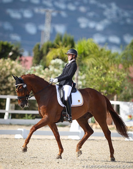 Elise Verwimp on Boemerang at the 2021 European Children Championship in Oliva Nova :: Photo © Astrid Appels